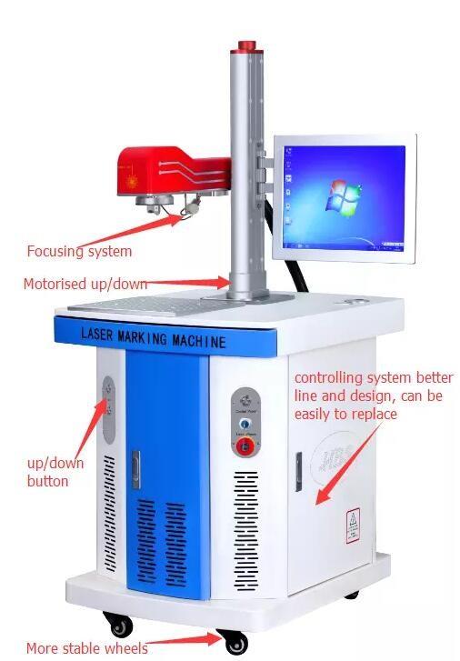 HBS Fiber Laser Marking Machine For Marker Hard Plastic Or Hardware