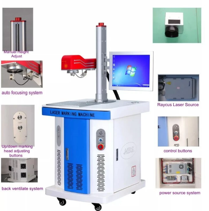 HBS Fiber Laser Marking Machine For Marker Hard Plastic Or Hardware